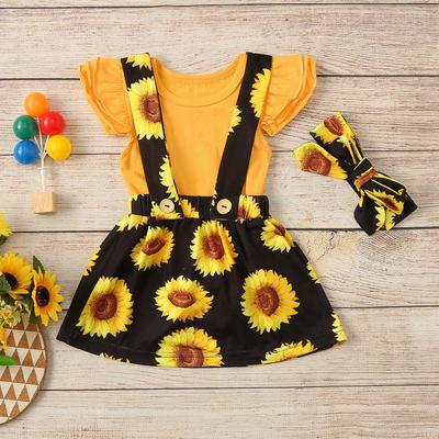 sunflower overalls baby