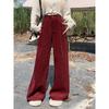 Pantaloni a zampa larga in velluto a coste da donna Autunno Inverno Nuova Moda Eleganti Taglie Forti Larghi Casual Semplici Lunghi Pantaloni Dritti Abbigliamento