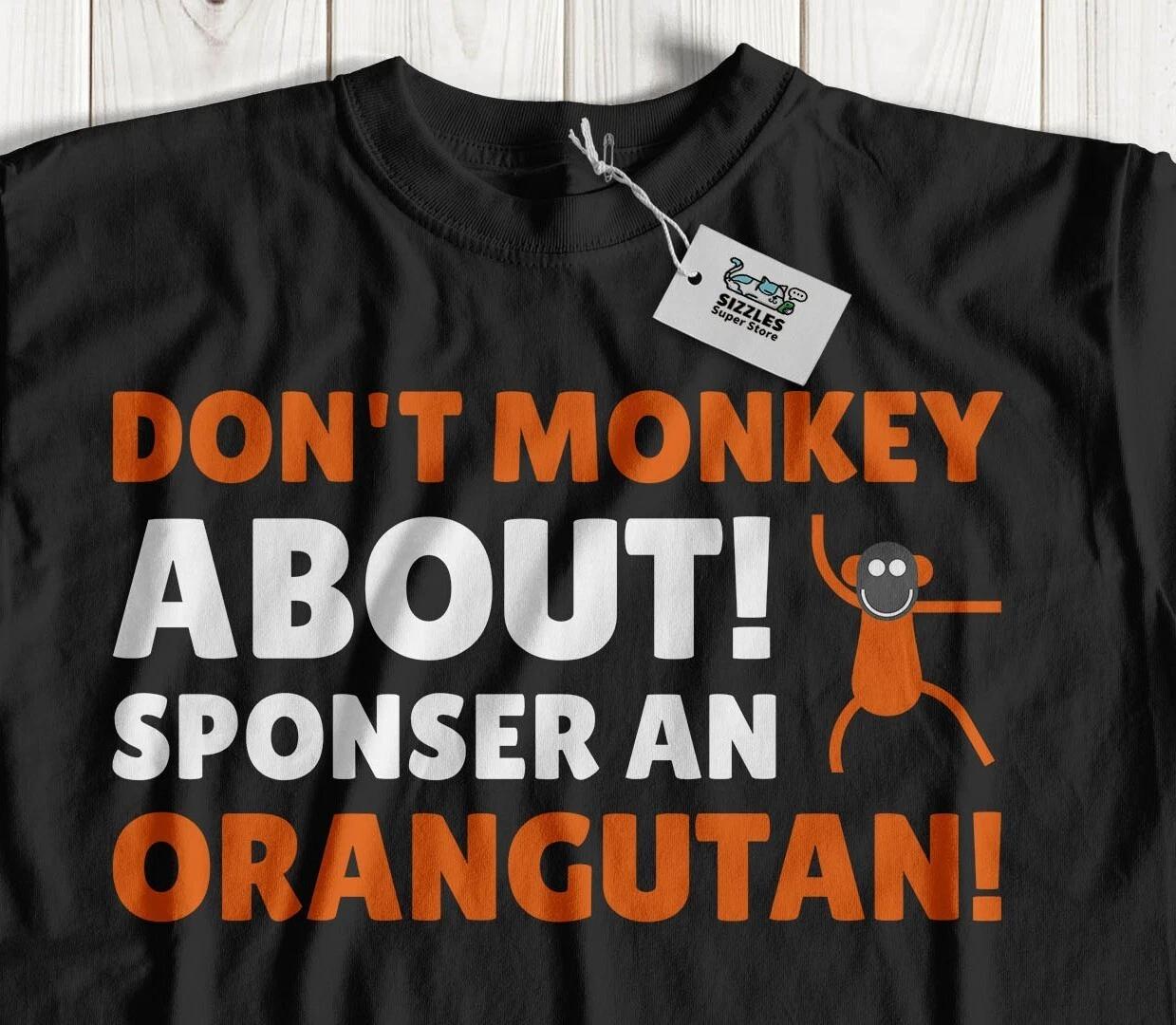 Unisex Funny Orangutan T-Shirt Orangutan Conservation Awareness Gifts 2XL