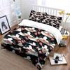 Black-and-white cat faces. Bedding sets Duvet cover sets Duvet covers Pillowcases(1 * Duvet Cover 2 * Pillowcases, without duvet insert)