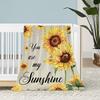 Creative Sunflower Theme digital-printed polyester Bedroom velvet flannel cover blanket Fleece soft sofa cover blankets for beds