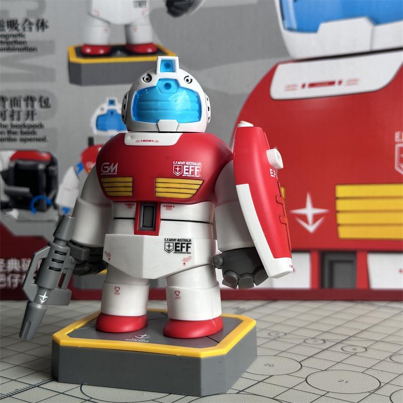 New Fat Man Model FJ-1 Fat GM Magnetic Assembly Model Action Figures Fat Zaku Middle Aged GM With Sticker Water Decal Base