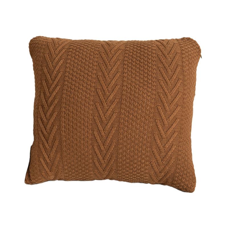 

Style Solid Color Pillow Jacquard Knitted Cushion Orange Pillow Retro Pillow Sofa Decorative Cushion Bag Cushion 45 * 45cm (excluding core)