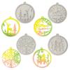 4pcs Silicone Mold for Keyring Pendant Christmas Theme Keychain Ornaments Moulds Stylish Key Chain Accessory Molds