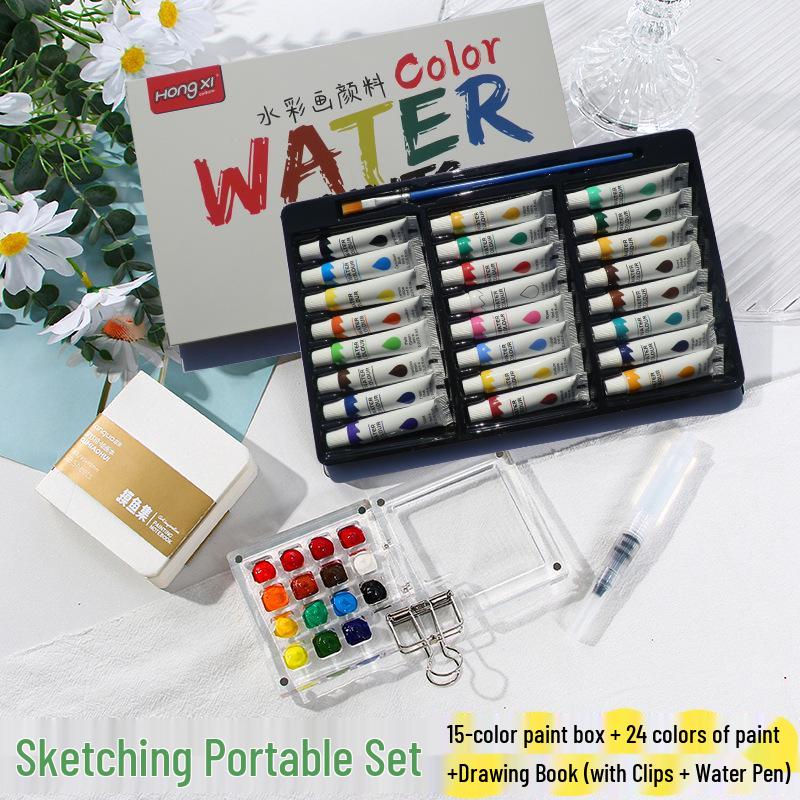 

Портативный мини набор акварельных красок для скетчинга в путешествиях
