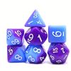 A Deck of Playing Cards and a Set of 7 Dice, Plastic Waterproof and Wear-resistant Playing Cards, Blue-purple Multi-sided Digital Dice.