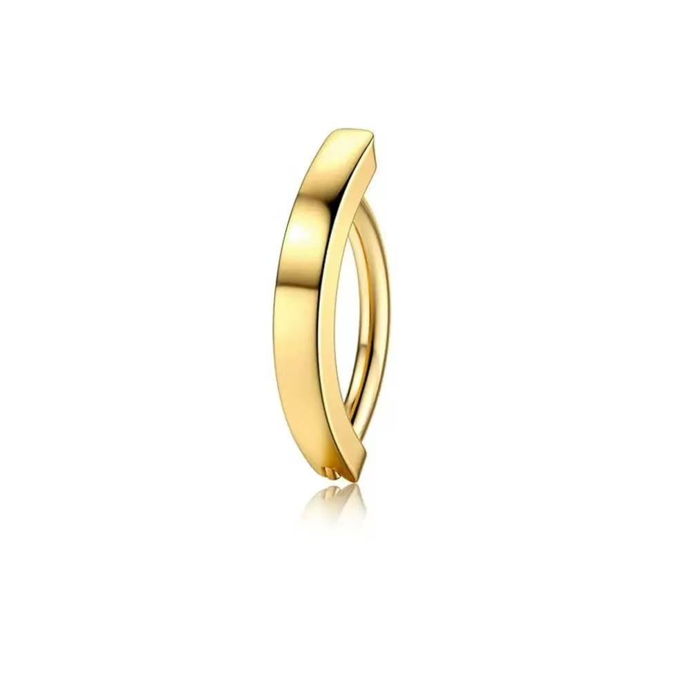 Anello per Ombelico a Mezzaluna Dingpei - Gioiello Semplice per Piercing all'Ombelico