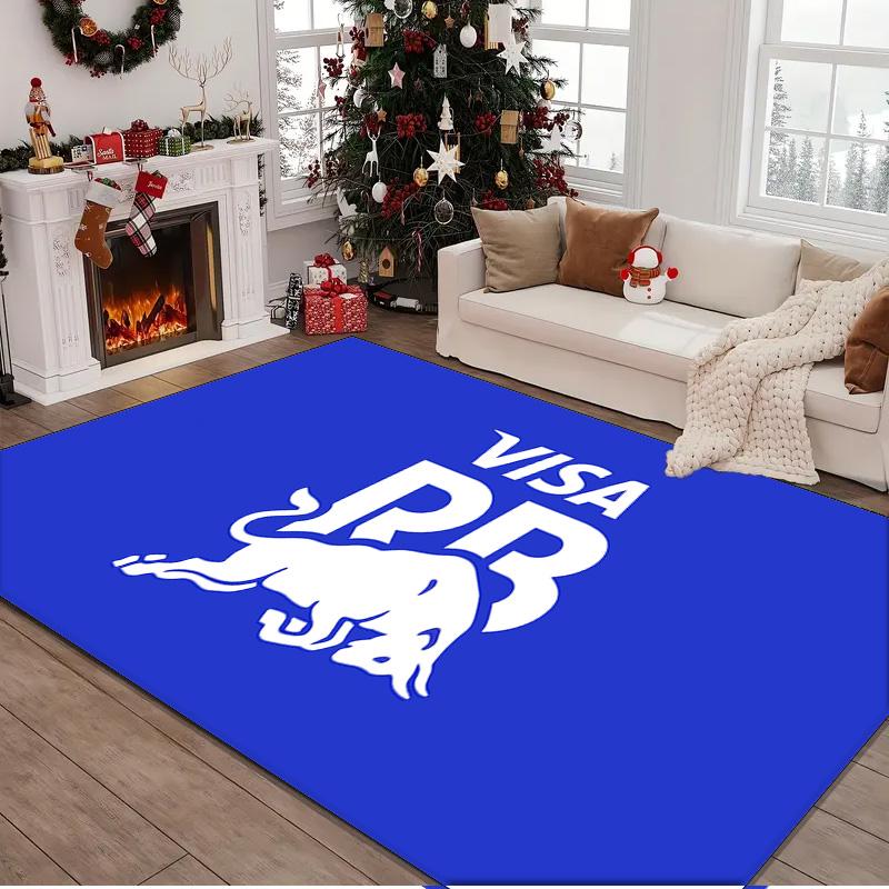 Racing Bulls Rug Area rug for Livingroom, Bedroom, Palyroom, Chair Rug, Office Rug, Floor mat, Large Size Fan Christmas Birthday gift