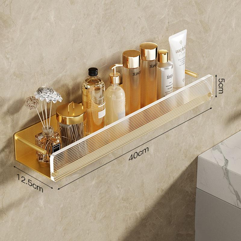 Acrylic Bathroom Shelf Wall-mounted Toilet Towel Bar Wash Counter Storage Rack Bathroom Shower Shelf  Bathroom Accessories