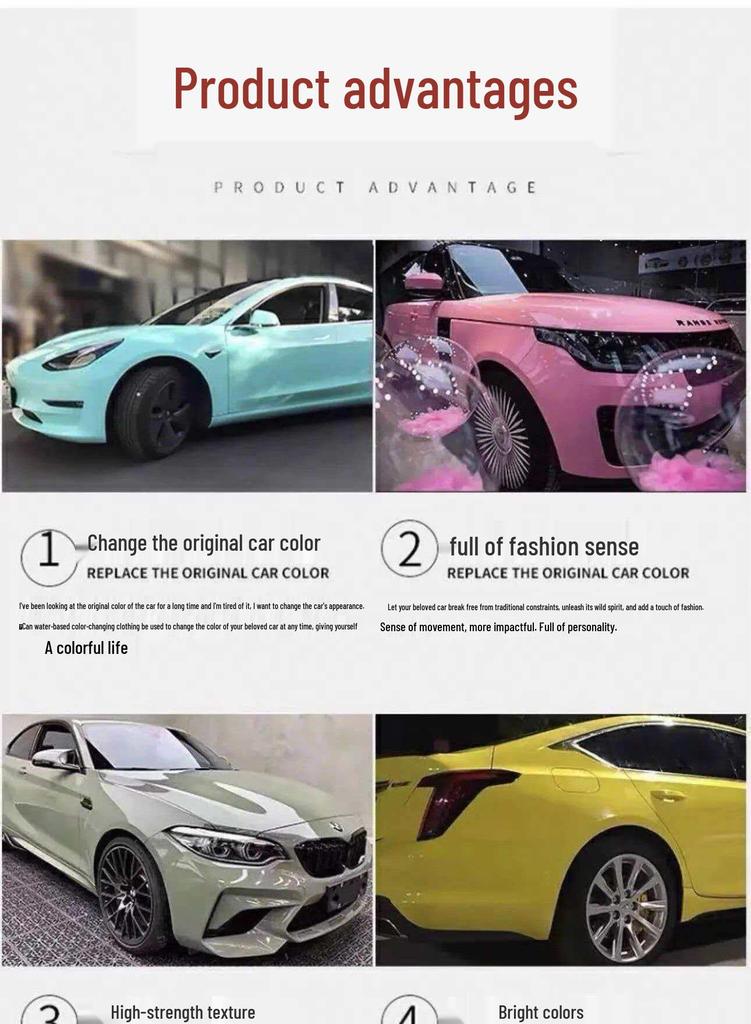 Midnight Purple High Gloss PET Paint Protection Film for Full Car Body