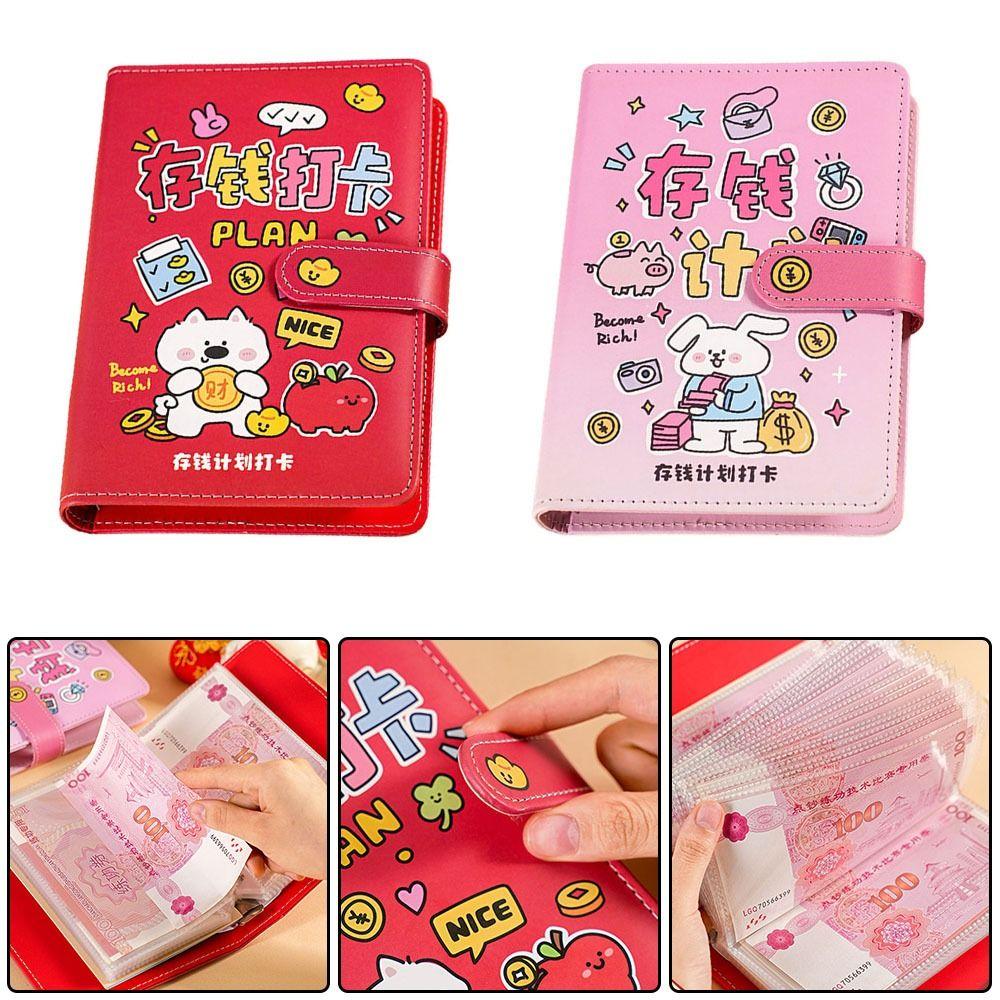 Puppy 100 Envelopes Money Saving Challeng Large Capacity Waterproof Savings Challenges Sheets Save Money Savings Challenges Book