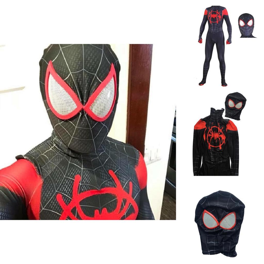 Spider Into The Spider-verse Lycra Spandex Kids Adult Costume With Exquisite Detail