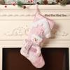Cross-Border Pink Cartoon Christmas Stockings: Festive Candy Sock Gift Bags & Ornaments