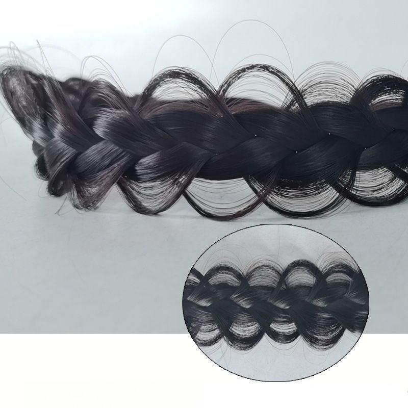 1PC Braid Wig Hair Band Soft Headband Soft Handmade Hair Band Wig Accessories Braid Internet celebrity Hand Tear Braid Hair Band