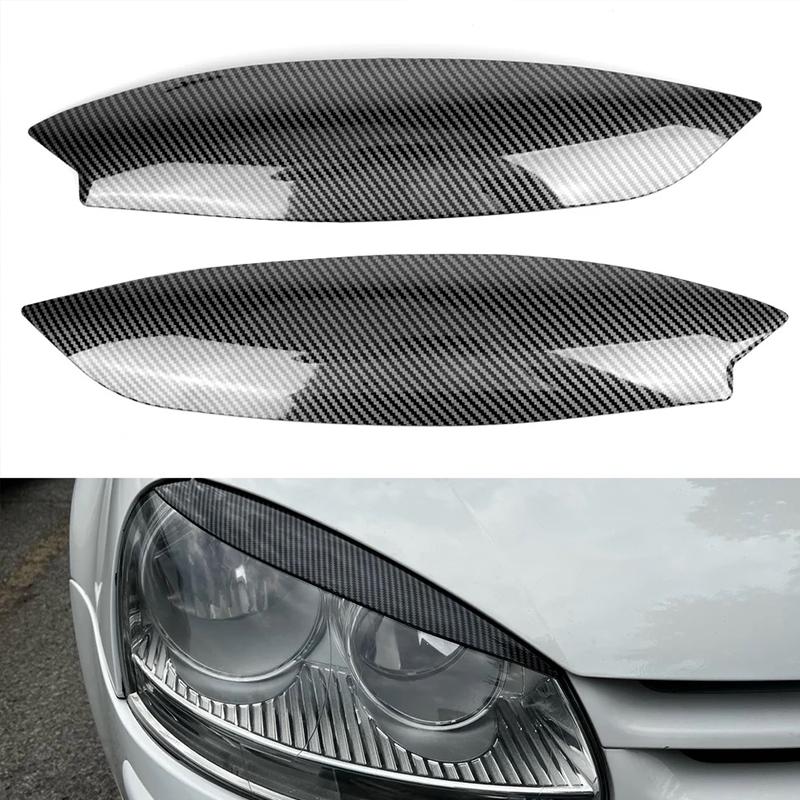 For Volkswagen Chrome Headlights Eyebrow Eyelids Trim Cover Exterior Accessories 1 Pair For VW GOLF 5 MK5 GTI R 2005 2006 2007
