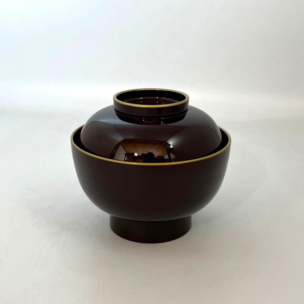 Mitani Yamanaka Daimyo Style Zoni Bowl with Lacquerware, Gold-Lacquered Rim, M13757-6