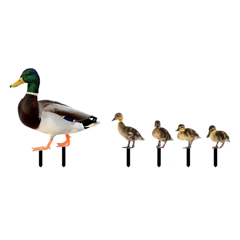 M-Modern-5 PCS Garden Decoration Duck Garden Stake Funny Spring Decoration Acrylic Outdoor Duck Ornament Animal Garden Decoratio