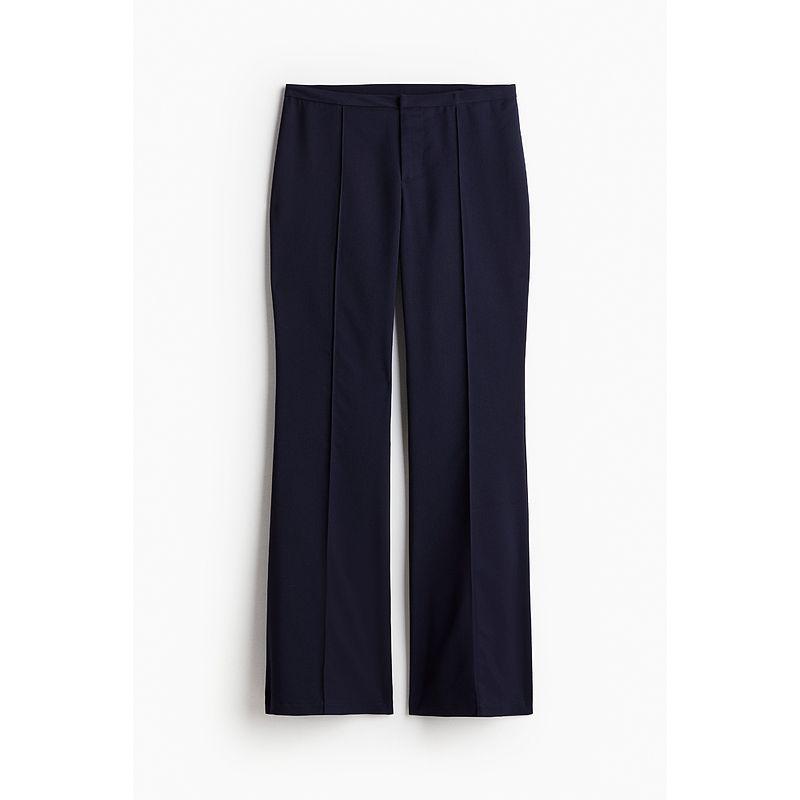 

HM Women s Suit Pants Autumn Leisure Trendy Sense Silm Fashion Flared Suit Pants 1237336 Navy blue 170/88(46)