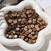 1Strand About 100pcs Coconut Square Shape Bead 8-12mm Multi-size Mixed Spacer Beads for DIY Necklace Jewelry Making Findings