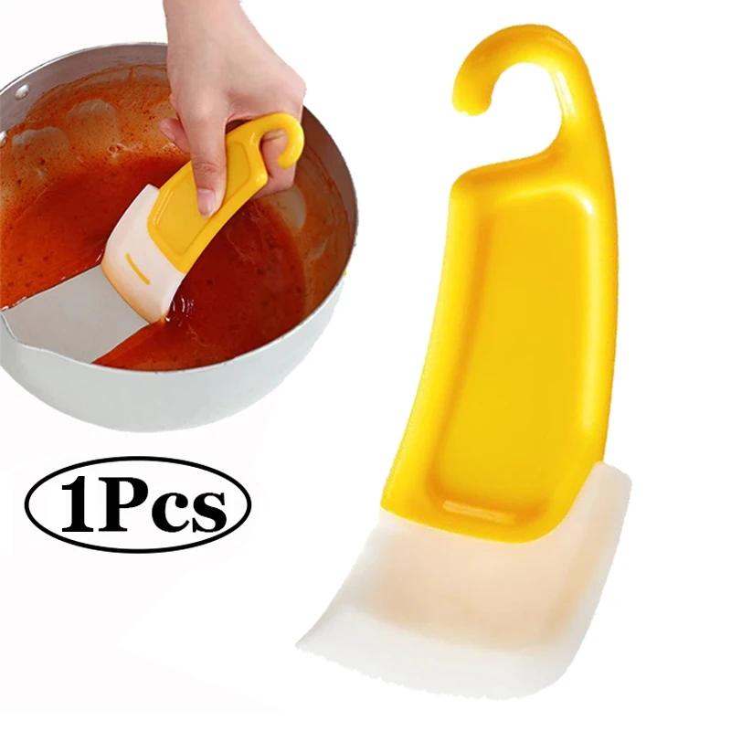 1/3 Silicone Tableware Cleaning Scraper Cleaning Spatula Cake Baking Scraper Pastry Small Tool Kitchen Cleaning Scraper