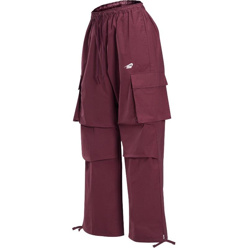Nike Sportswear Dance Logo Fashion Loose Fit Cargo Pants Women Pants Burgundy HQ4749-652 S