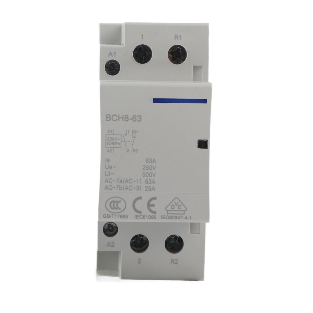 Contactor AC Casnic 2P 63A Montare pe Șină DIN 1NO 1NC (220V230V)