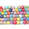 10ks/sáček 14mm ručně vyráběné barevné keramické korálky s hvězdou smíšené porcelánové vymezovací korálky s pěticípou hvězdou pro náhrdelník náramek DIY výroba šperků