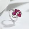 Luxury FancyNatural Ruby Stunning Ring Earring set 925 Sterling Silver Luxury Jewelry for Women Anniversary & Party Gift