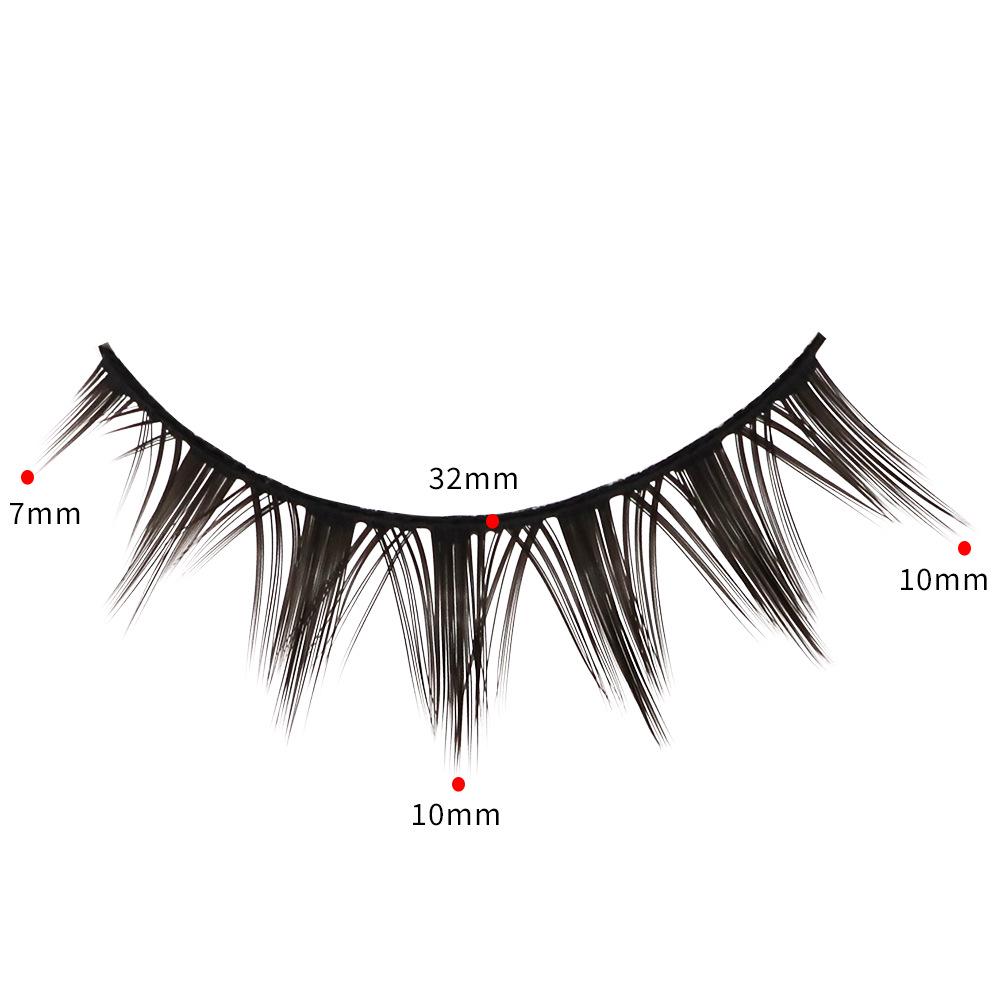 Natural Dense Soft Nude Bridal Eyelashes with Black Hard Stem Support for Daily Wear, Large Capacity