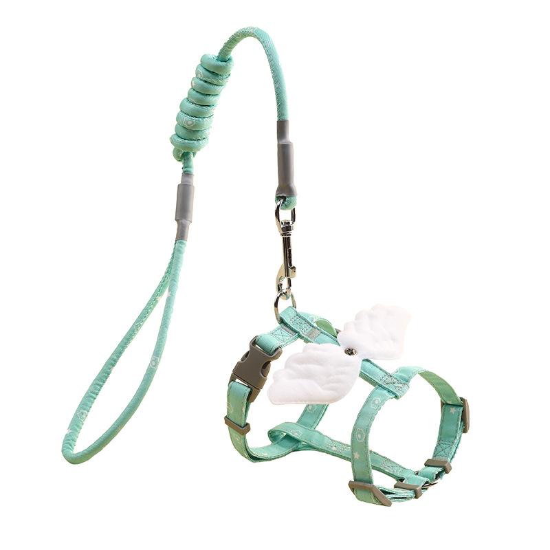 Süßes Engelsflügel Katzen Geschirr 120cm Leine Outdoor Katze Hunde Geschirr und Leinen Set Wasserdichte Weste Brustgurt Kätzchen Zubehör