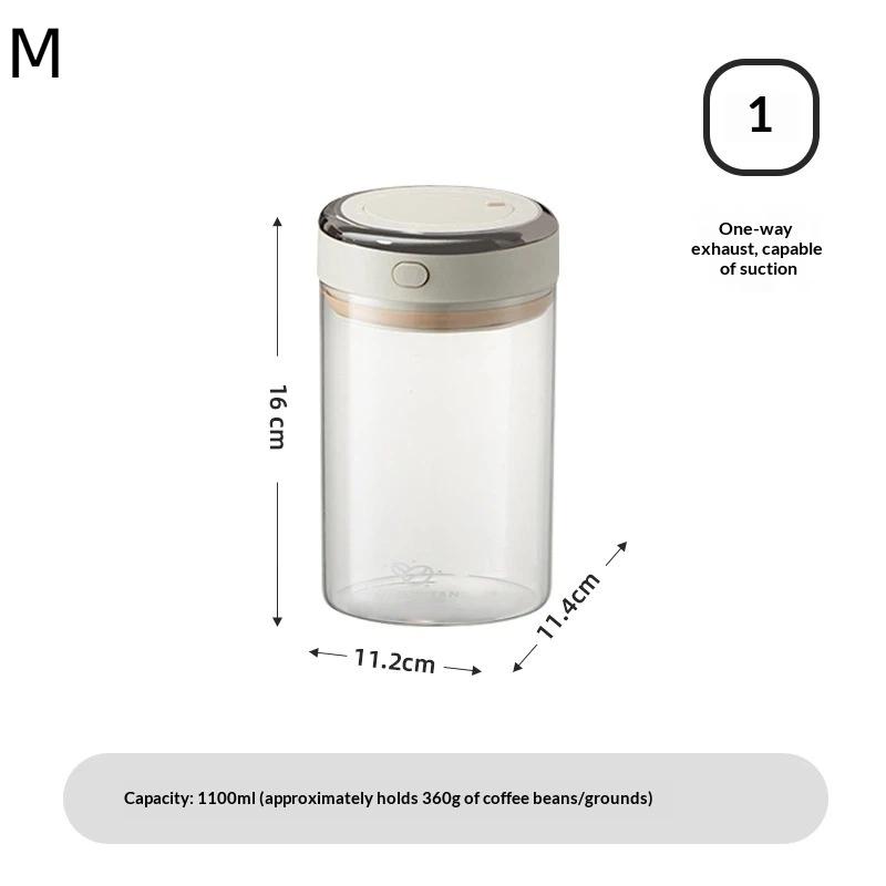 New Vacuum Food Grade Coffee Bean Sealed Jar With Date Tracker Waking Bean Valve Storage Containers For Grain Snack Sugar Tea