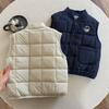 Boys Thick Padded Vest with Bear Print Warm Sleeveless Jacket for Toddlers