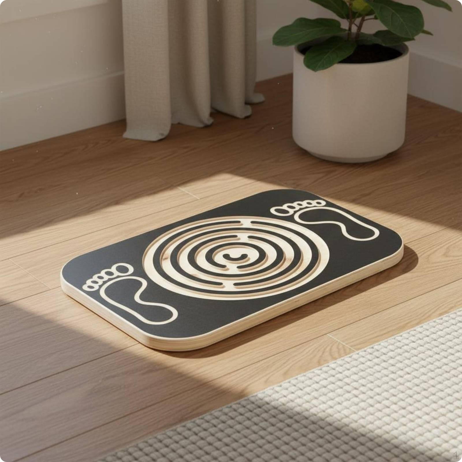 Wooden Maze Balance Board Indoor Workout Body Awareness
