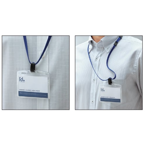 KOKUYO Hanging Name Tag Soft Case Blue 10 Pieces Nuff-S180-10B