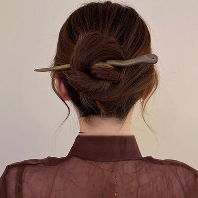 Headwear Headdress Disk Hair Wooden Hair Stick Chinese Style Hair Fork Hairpin Hair Accessories
