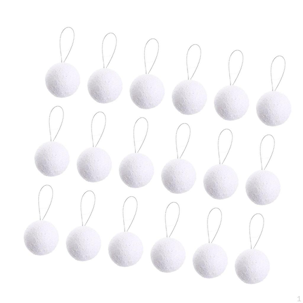 18 Pieces Christmas Balls Ornaments Tree Hanging Decorations Foam for Home Holiday