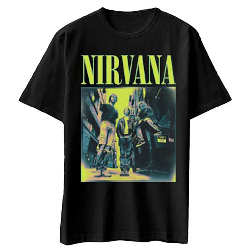 Men s Nirvana Kings of The Street Slim Fit T-shirt Medium Black XXL