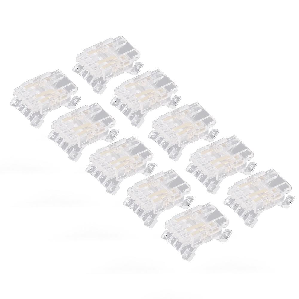 10pcs Transparent LED Strip Connectors 10mm Solderless LED Connectors  Home Use