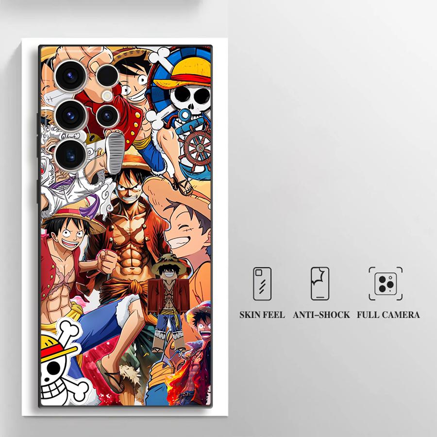 Phone Case for Samsung Galaxy S23 FE S24 S21+ S20 FE S24Ultra S21 S25 Ultra S22 Plus Soft Shell Anime One Pieces