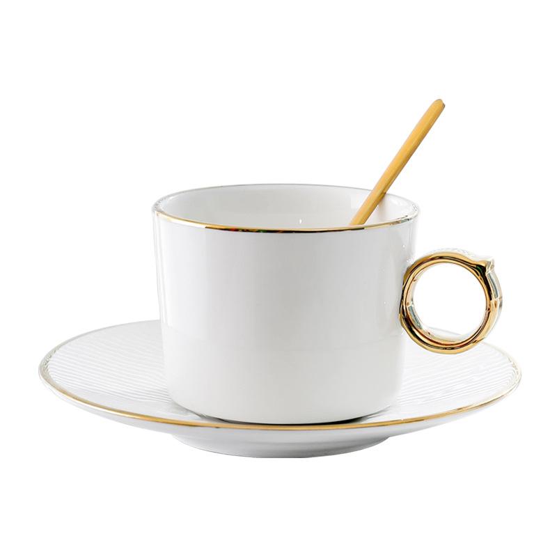 Phnom Penh Coffee Cups Disc Set Light Luxury Nordic Household Ceramic Mug Office Afternoon Tea Cup, Christmas Gift Couple Mug