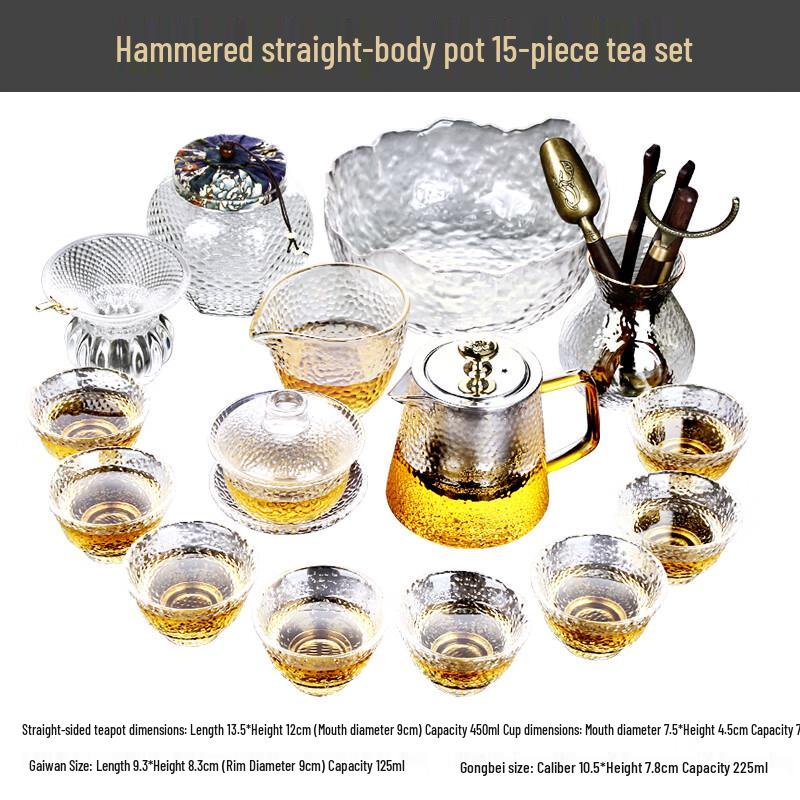 Lainuo Hammered 15-Piece Chinese Tea Set