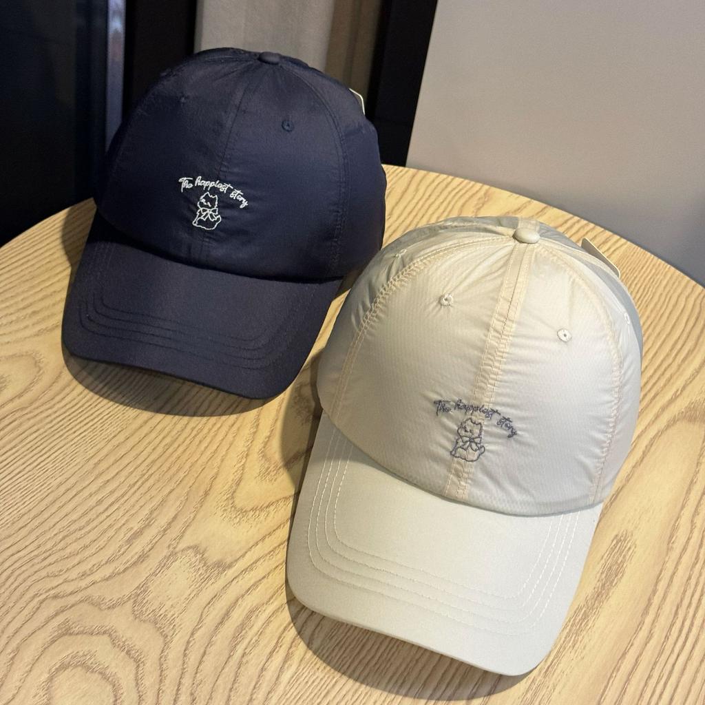 2026New letter kitten embroidered baseball cap for men and women, spring and summer thin breathable quick-dry curved brim sun protection cap