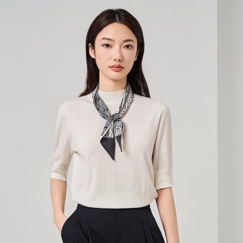 

Iveni Women s 2025 Autumn Round Neck Five-Sleeve Knit Top AEOK719 L