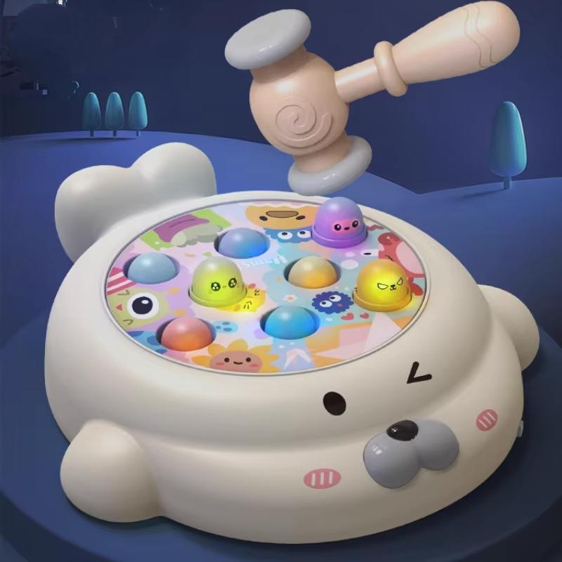 Montessori Seal Hammer Knocking Game Baby Toys With Lights Musical Childhood Education Infants Animal Board Kids Toys Christmas
