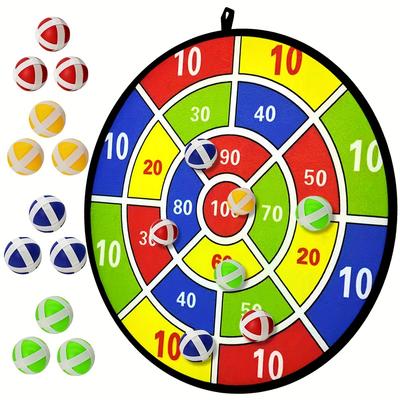 Juegos de 12 discos de dardos con bolas adhesivas, juguetes para interiores y exteriores, interacción entre padres e hijos, regalos de cumpleaños, juegos de fiesta, suministros