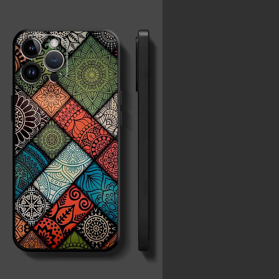 Bohemian Pattern Phone Case for Apple iPhone 17 Pro Max 12 13 Air 11 14 17e 16 15 Pro 7 8 XR XS MAX Funda Phone Cover