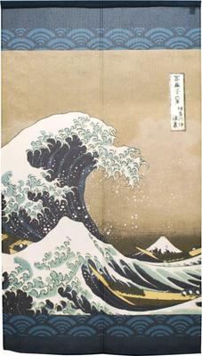 Noren Kobo Japanese Noren Curtain The Great Wave Off Kanagawa 85x150cm Made In Japan Traditional Doorway Curtain
