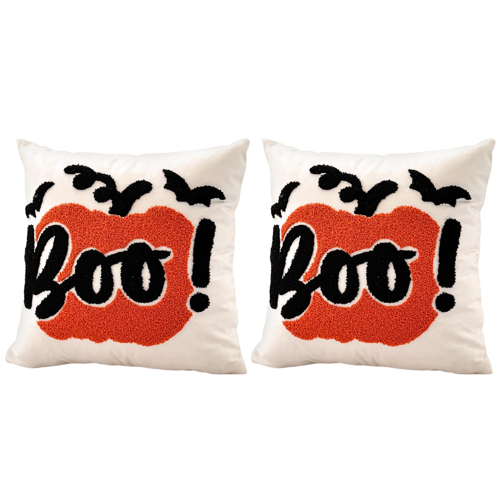 

2PCS Halloween Throw Pillow Covers 18x18 Inch for Sofa Bedroom Standard Pillowcase Cushion Cover Throw Pillow Case