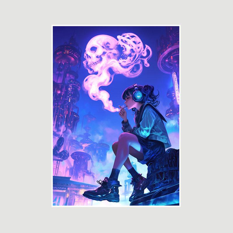 Home Decor Painting Sweet Little Loli Anime Girl Poster Cute Lolita Manga Figure White Paper Posters and Prints Bar Bedroom Decoration Mural