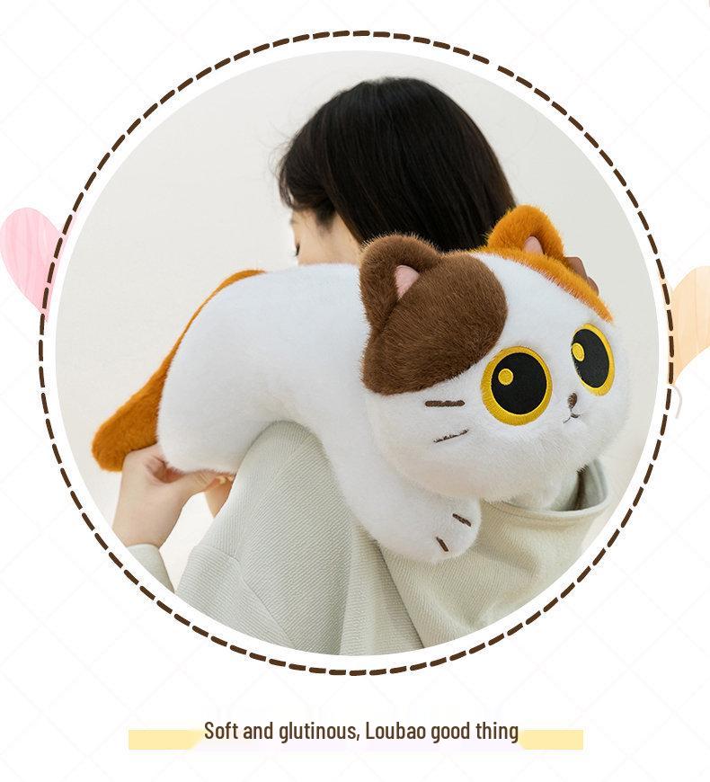 Cuscino Peluche Gatto Cartone Animato Carino per Casa o Ufficio